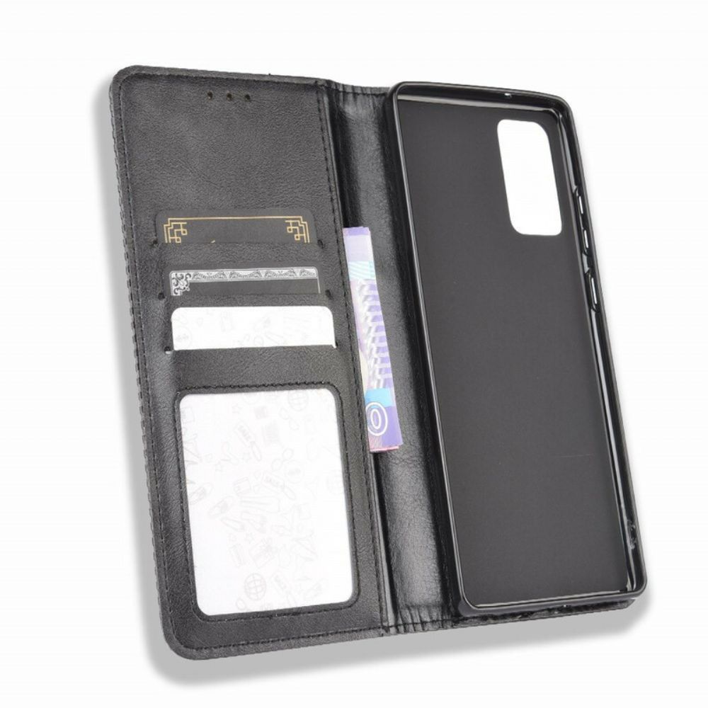 Schutzhülle Für Samsung Galaxy S20 FE Flip Case Stilisierter Vintage-ledereffekt