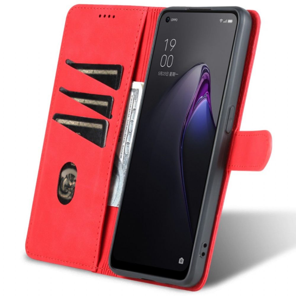 Flip Case Für Oppo Reno 8 Pro Azns-lederstil