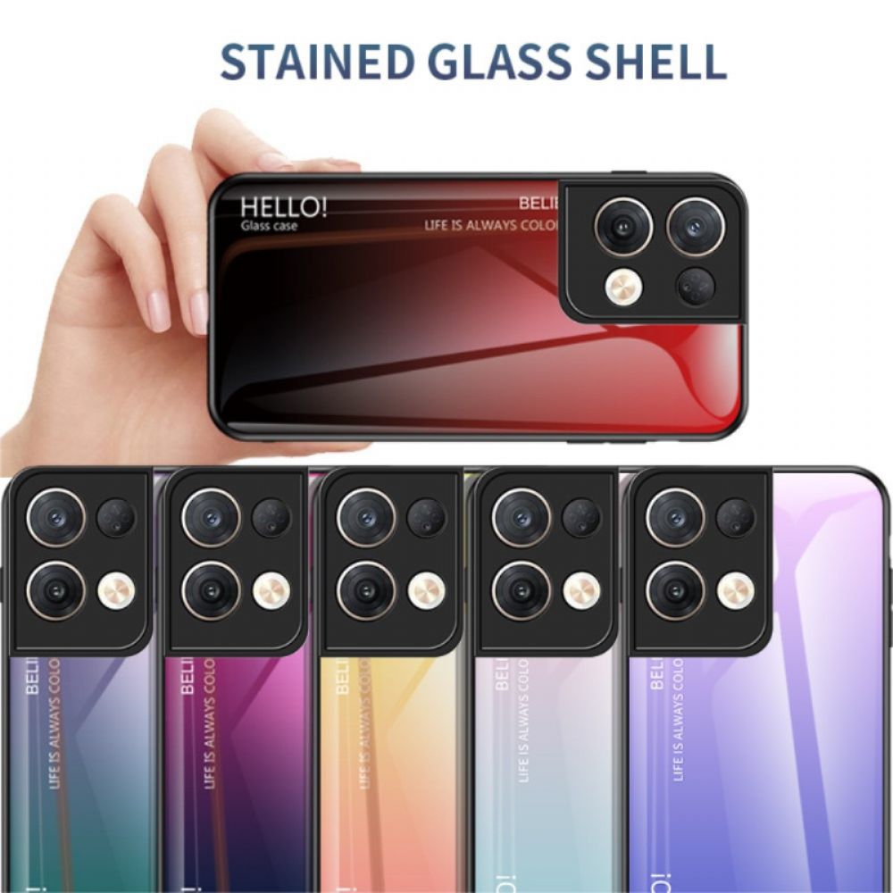 Handyhülle Für Oppo Reno 8 Pro Hallo Tempered Glass