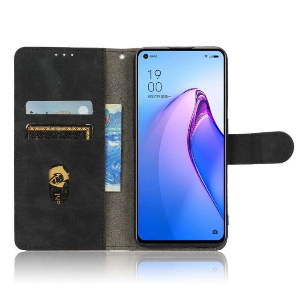 Lederhüllen Für Oppo Reno 8 Pro Mit Kordel Schlichtes Riemchen