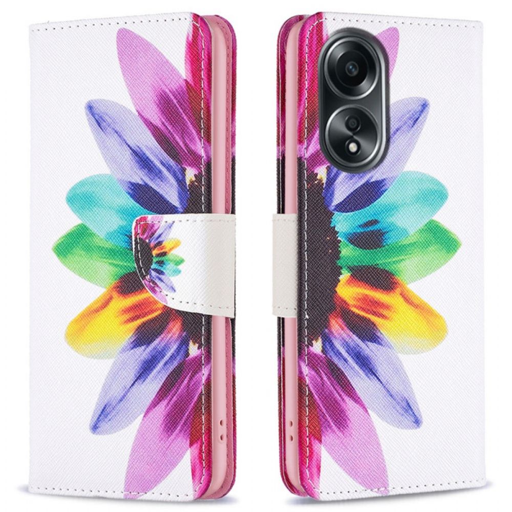 Lederhüllen Für Oppo A98 5g Aquarellblume