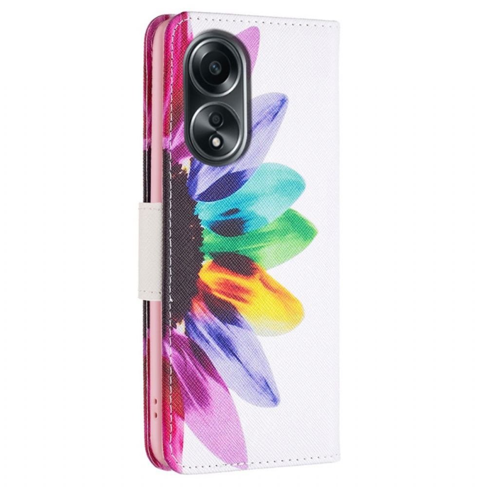 Lederhüllen Für Oppo A98 5g Aquarellblume