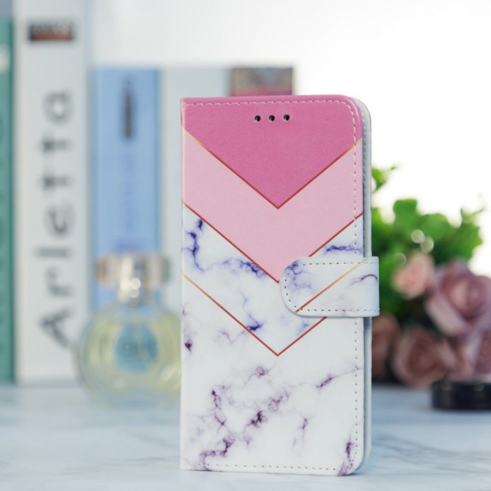 Lederhüllen Für Oppo A98 5g Geräucherter Marmor Mit Riemen