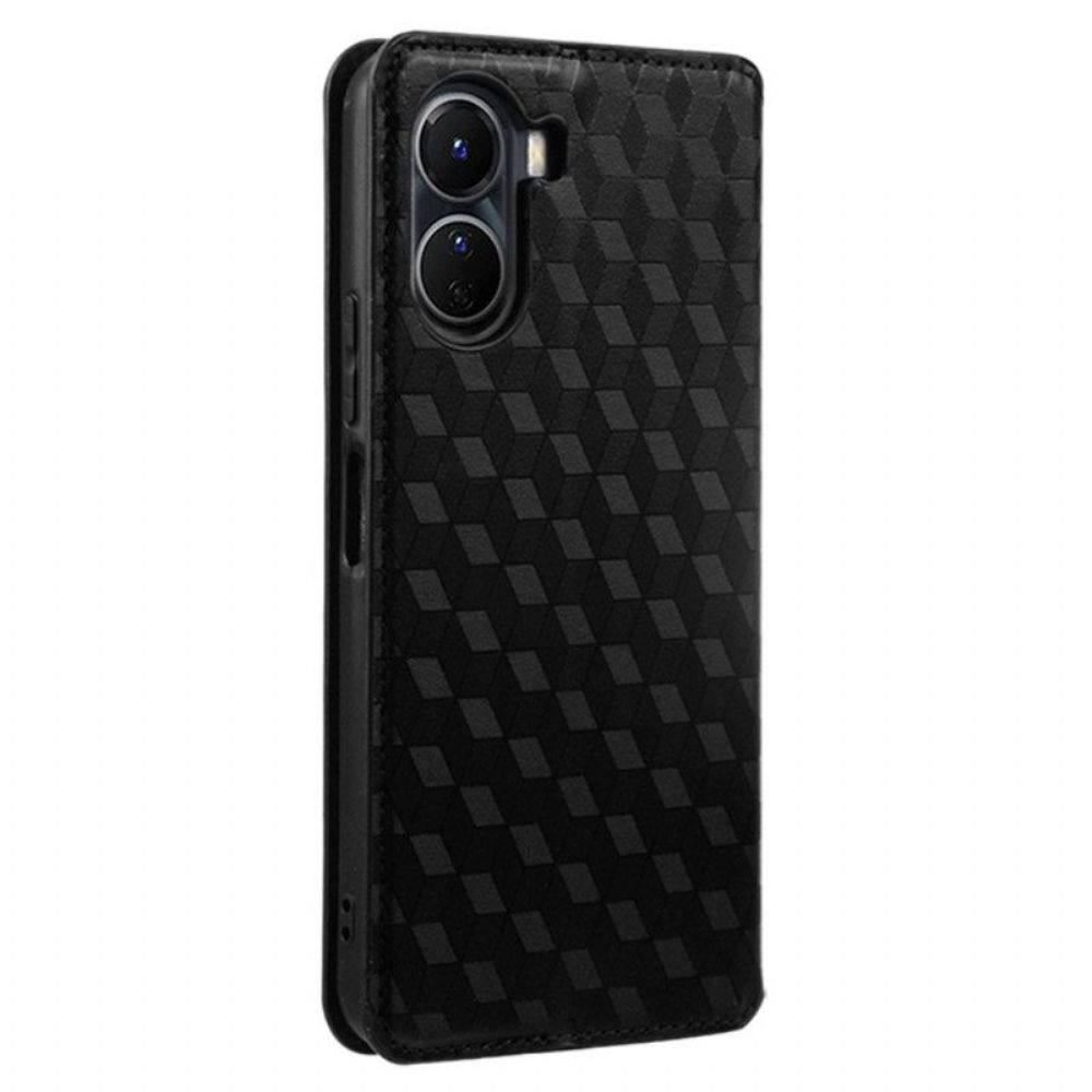 Schutzhülle Für Vivo Y16 Flip Case 3d-textur