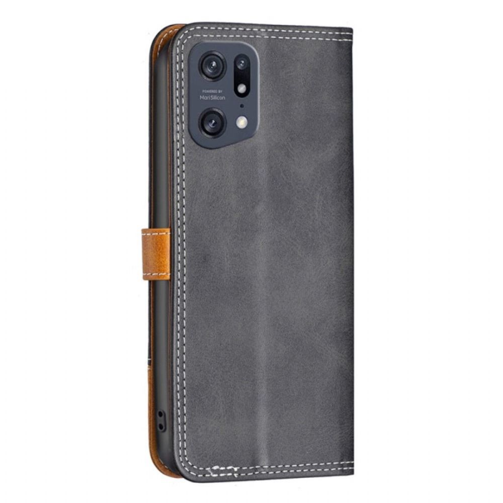 Flip Case Für Oppo Find X5 Pro Binfen Farbband