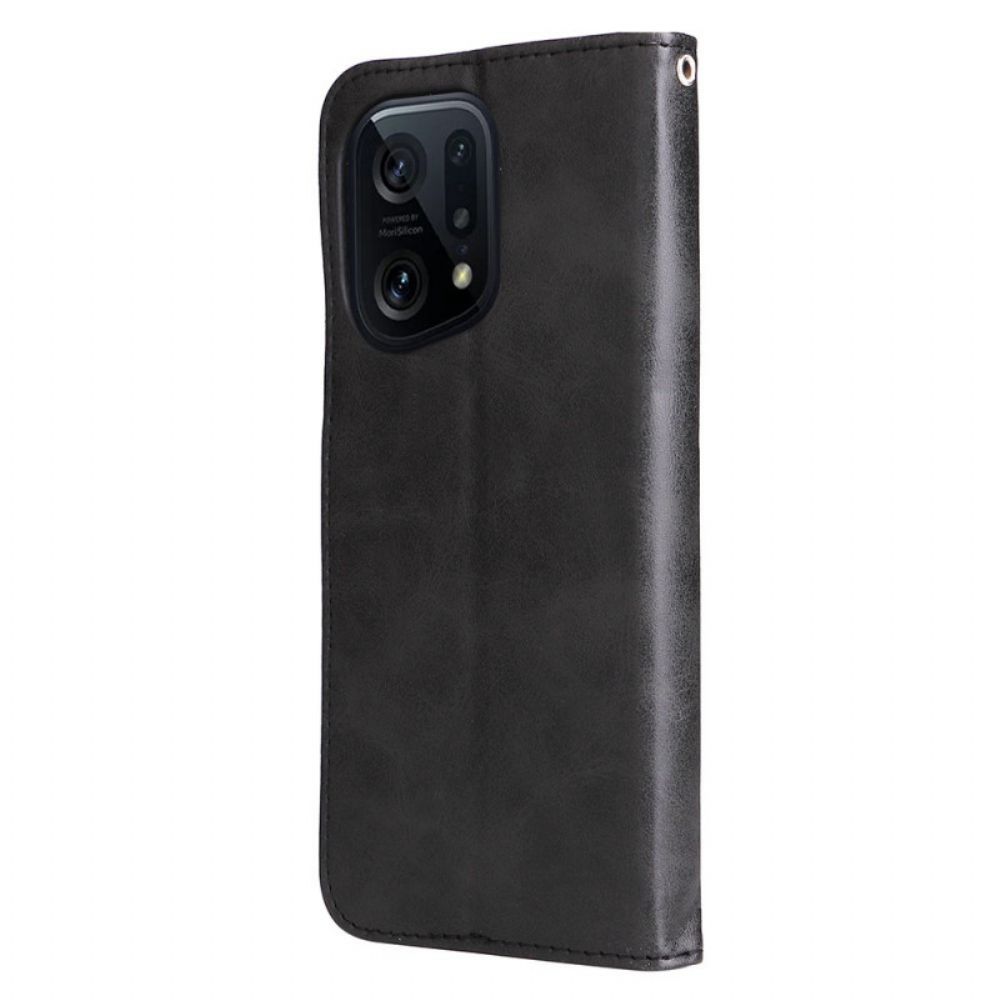 Flip Case Für Oppo Find X5 Pro Geldbeutel