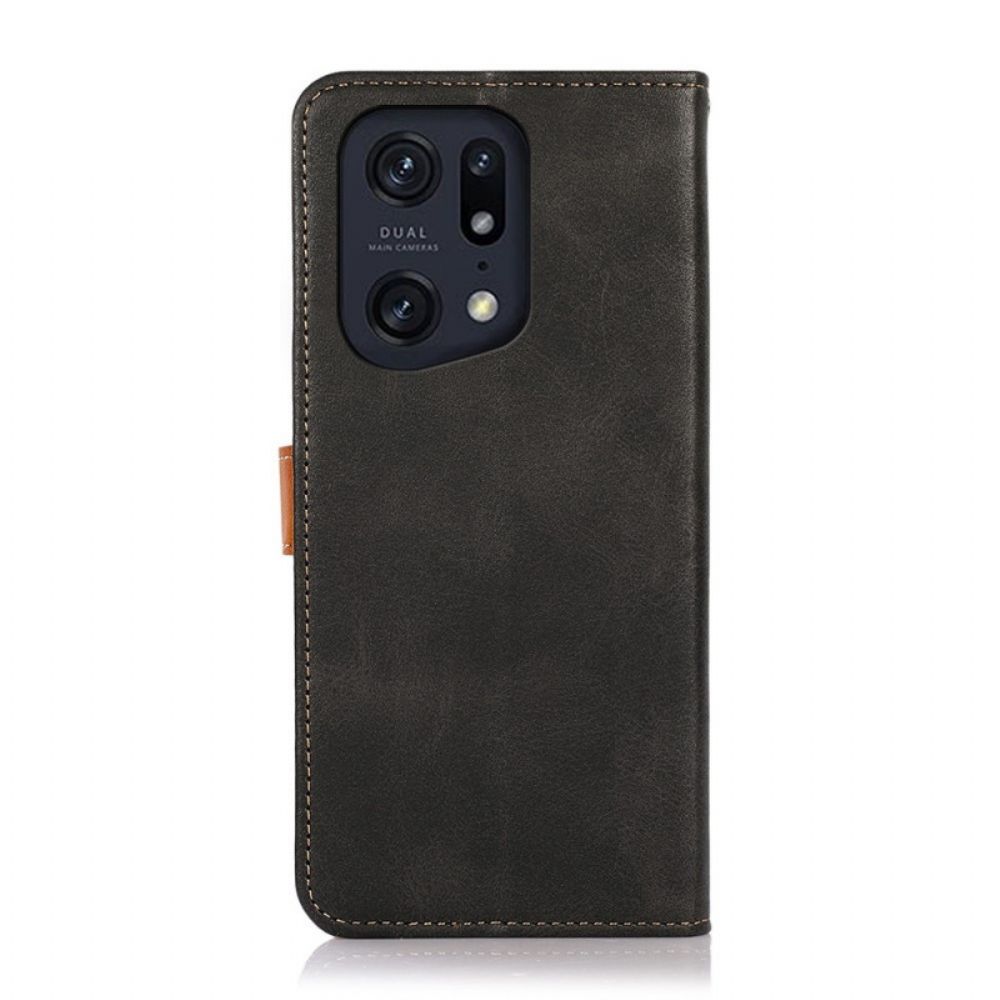 Flip Case Für Oppo Find X5 Pro Mit Khazneh-armband