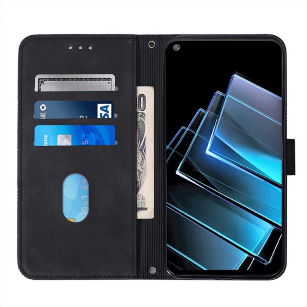 Flip Case Für Oppo Find X5 Pro Mit Kordel Riemendreiecke