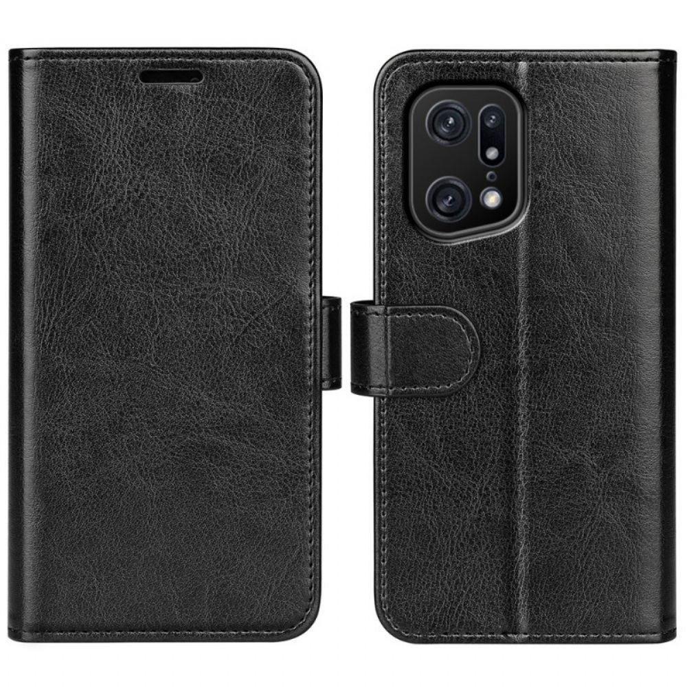 Lederhüllen Für Oppo Find X5 Pro Vintage Kunstleder