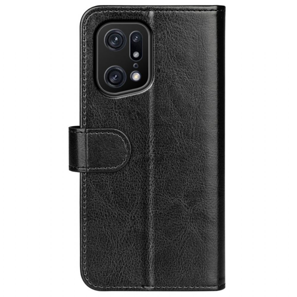 Lederhüllen Für Oppo Find X5 Pro Vintage Kunstleder