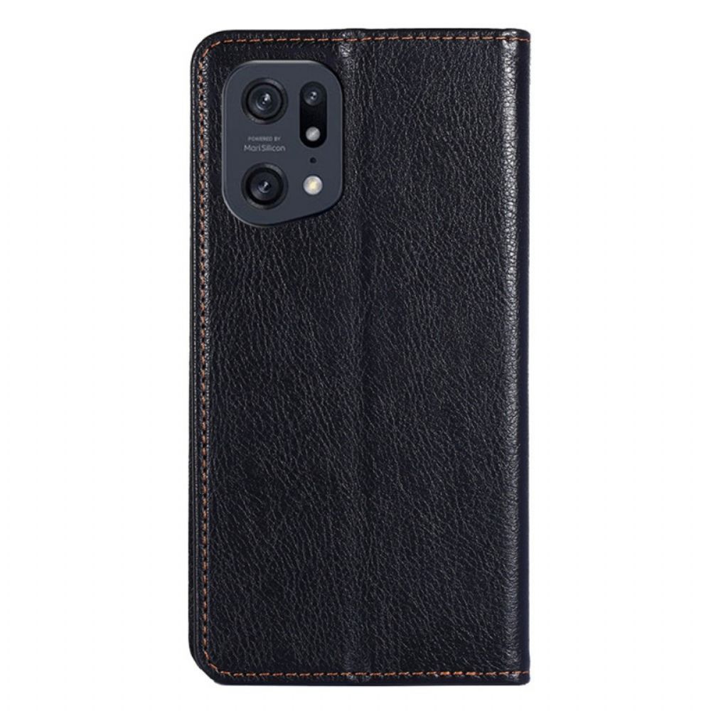 Schutzhülle Für Oppo Find X5 Pro Flip Case Einfarbig