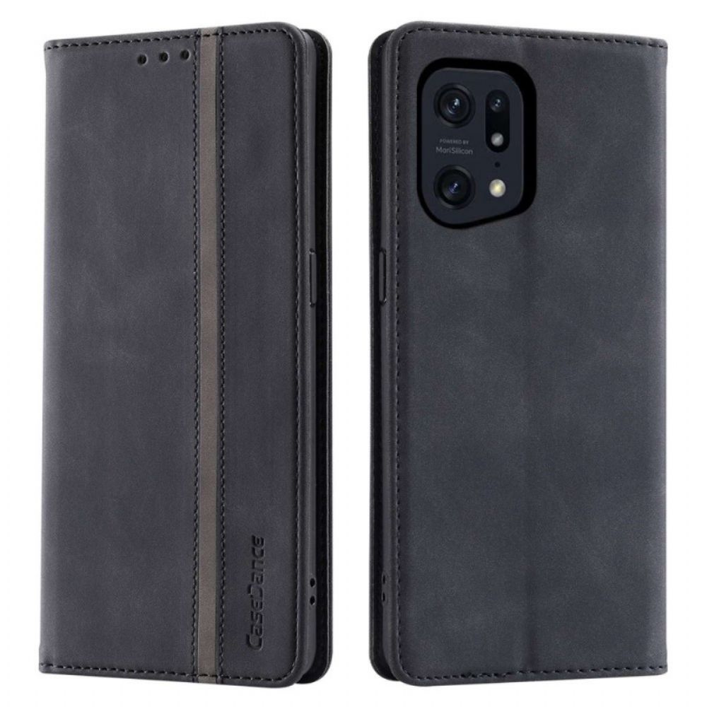 Schutzhülle Für Oppo Find X5 Pro Flip Case Etui Aus Kunstleder