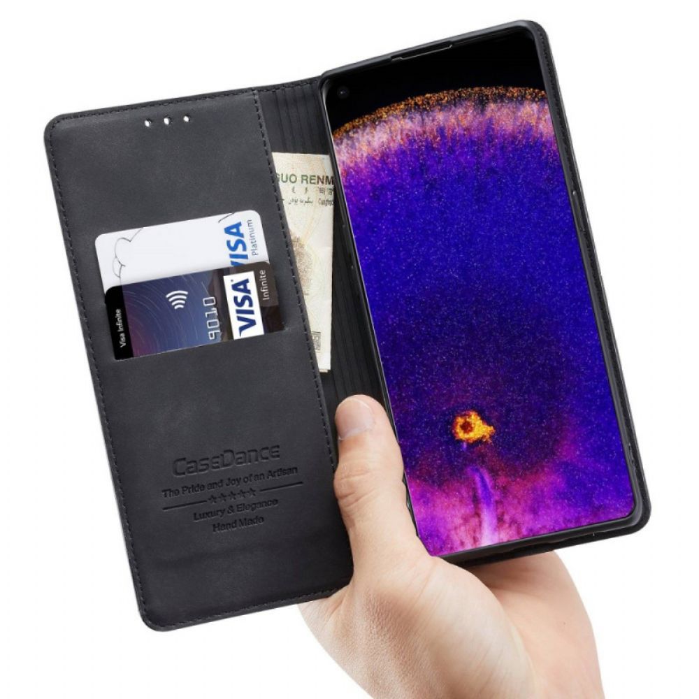 Schutzhülle Für Oppo Find X5 Pro Flip Case Etui Aus Kunstleder