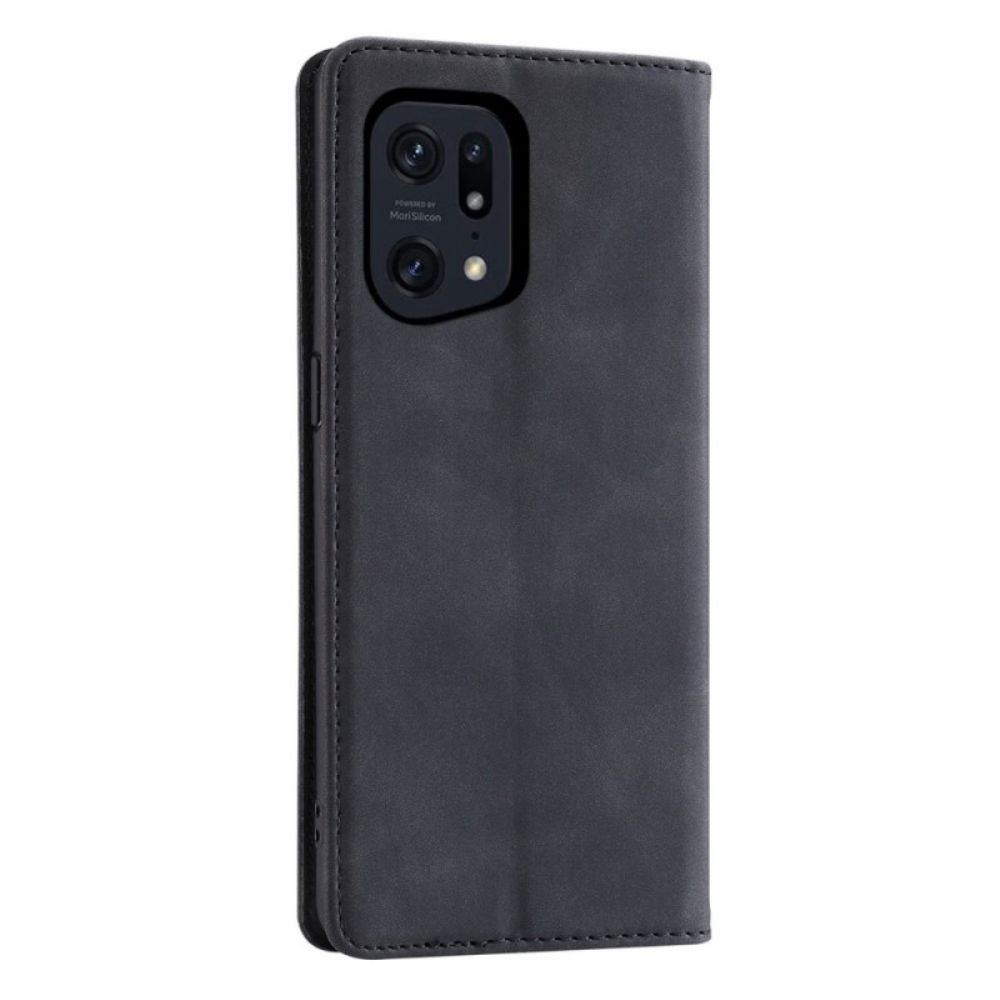 Schutzhülle Für Oppo Find X5 Pro Flip Case Etui Aus Kunstleder