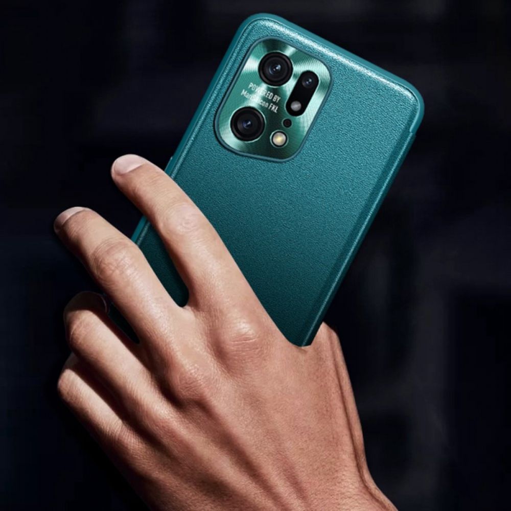 Schutzhülle Für Oppo Find X5 Pro Kunstleder