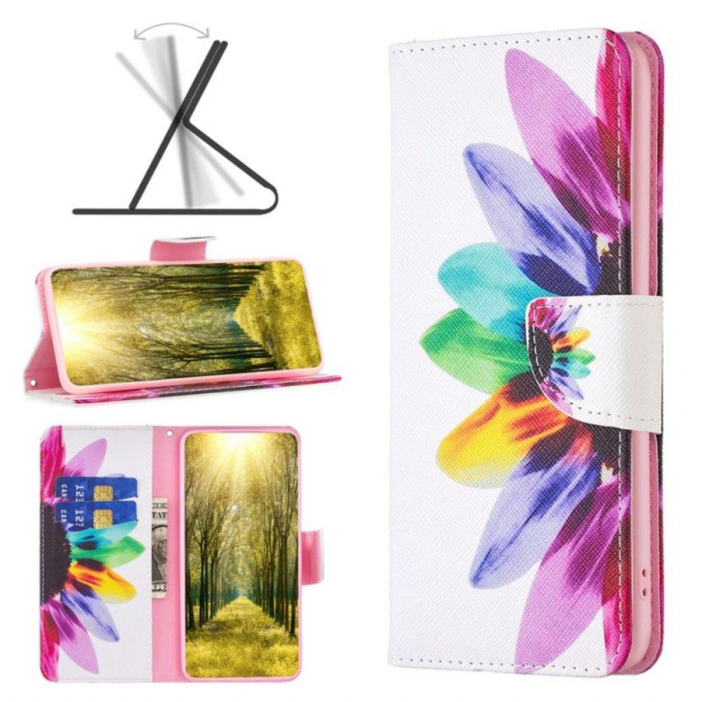 Lederhüllen Für iPhone 15 Aquarellblume