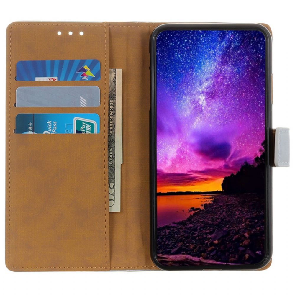 Flip Case Für Samsung Galaxy A03 Einfaches Kunstleder