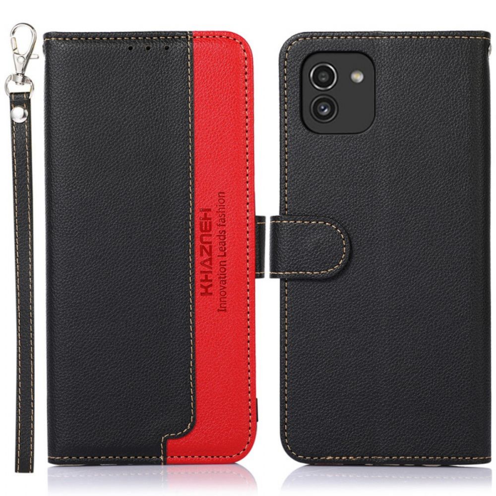 Flip Case Für Samsung Galaxy A03 Liche Style Rfid Khazneh