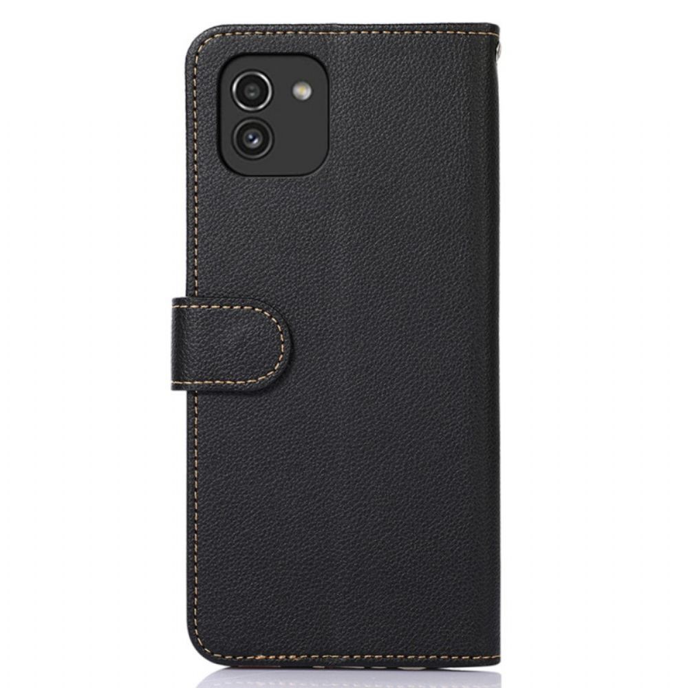 Flip Case Für Samsung Galaxy A03 Liche Style Rfid Khazneh