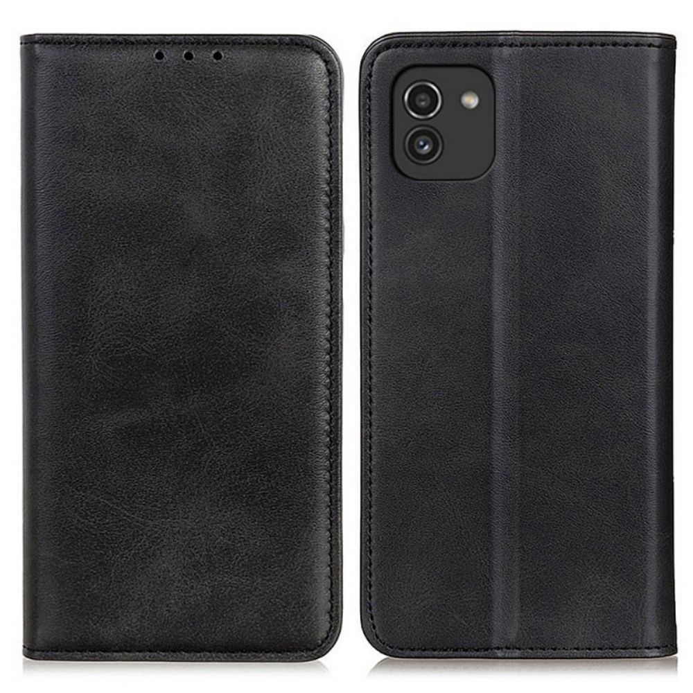 Schutzhülle Für Samsung Galaxy A03 Flip Case Elegance Spaltleder