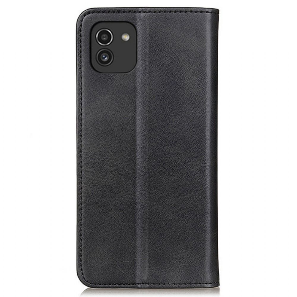 Schutzhülle Für Samsung Galaxy A03 Flip Case Elegance Spaltleder