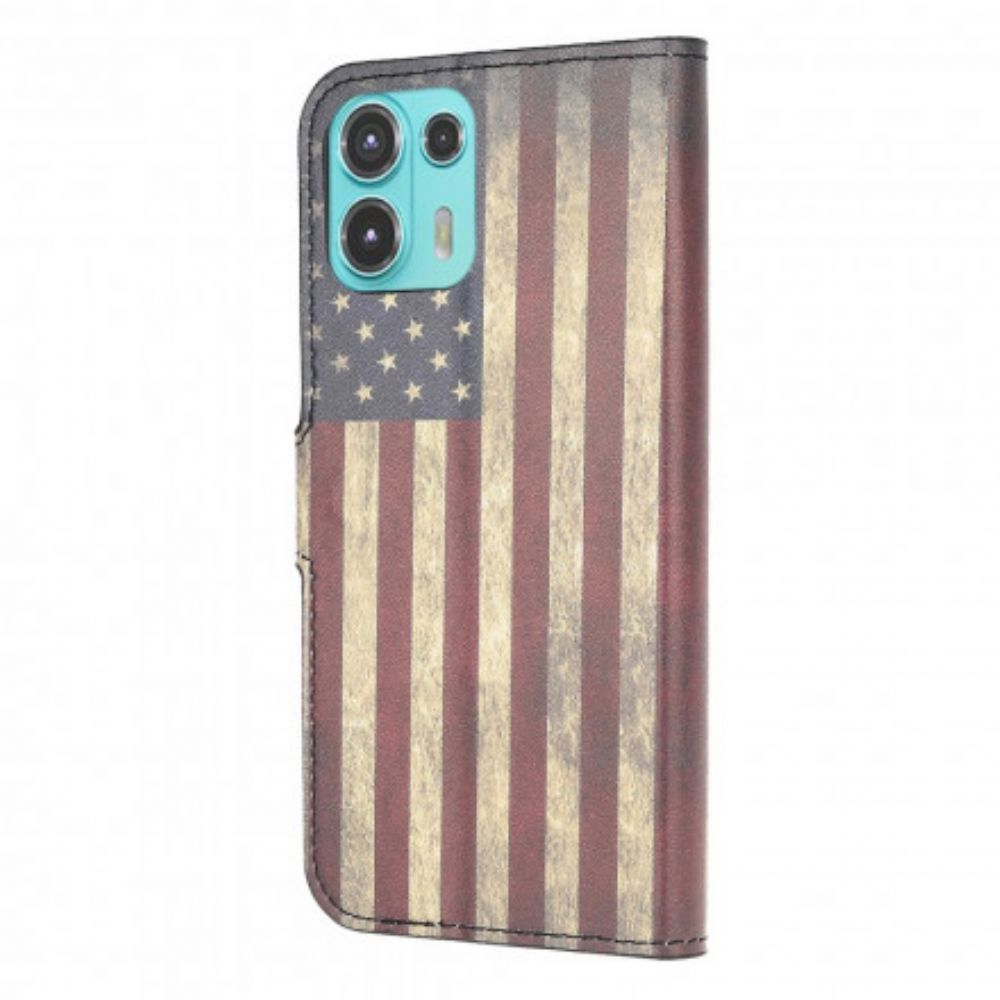 Flip Case Für Motorola Edge 20 Lite Amerikanische Flagge