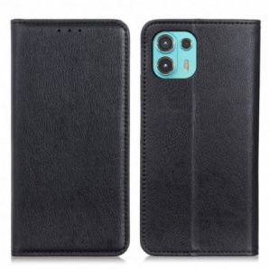 Schutzhülle Für Motorola Edge 20 Lite Flip Case Elegance Litschi-spaltleder