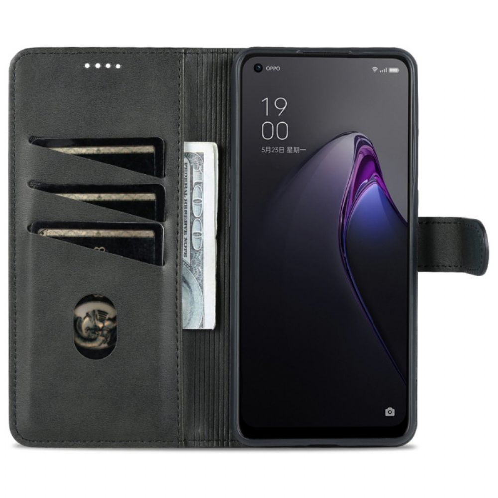 Flip Case Für Oppo Reno 8 Azns-lederstil