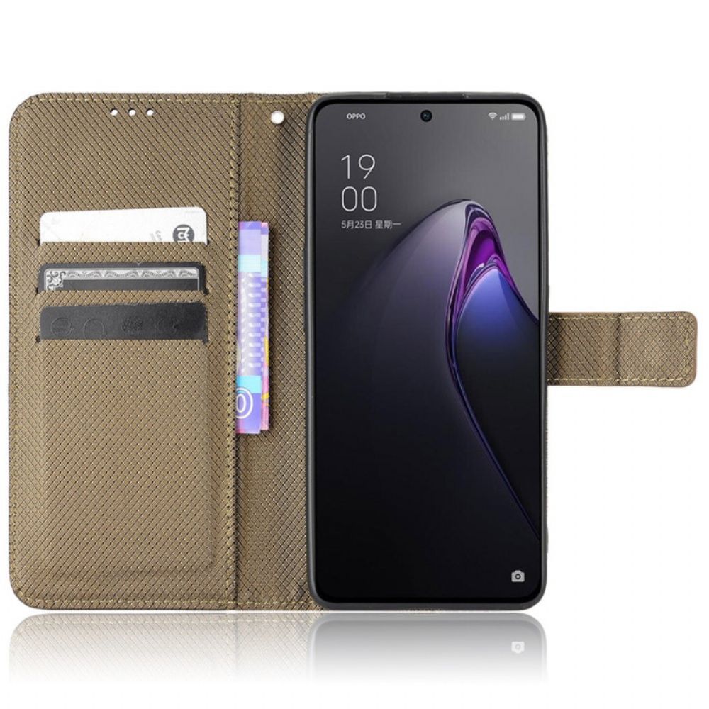 Flip Case Für Oppo Reno 8 Mit Kordel Stylisches Kunstlederarmband