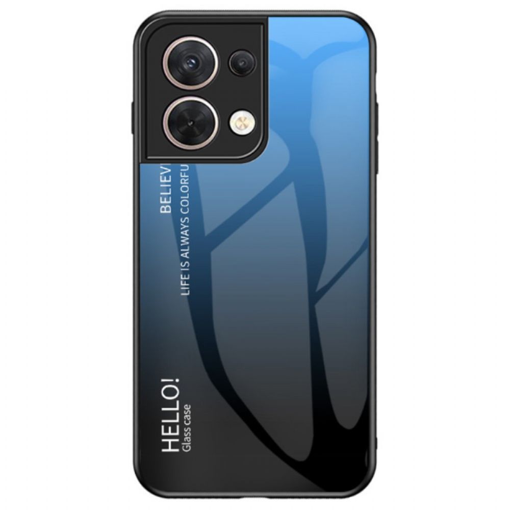 Handyhülle Für Oppo Reno 8 Hallo Tempered Glass