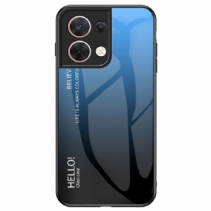 Handyhülle Für Oppo Reno 8 Hallo Tempered Glass