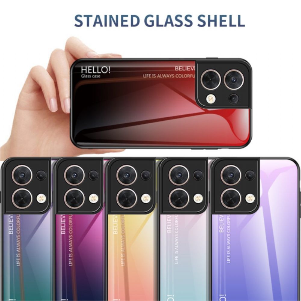 Handyhülle Für Oppo Reno 8 Hallo Tempered Glass