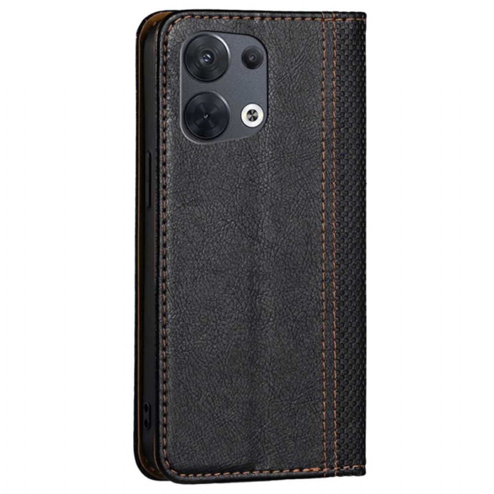 Schutzhülle Für Oppo Reno 8 Flip Case Vintage Kunstleder