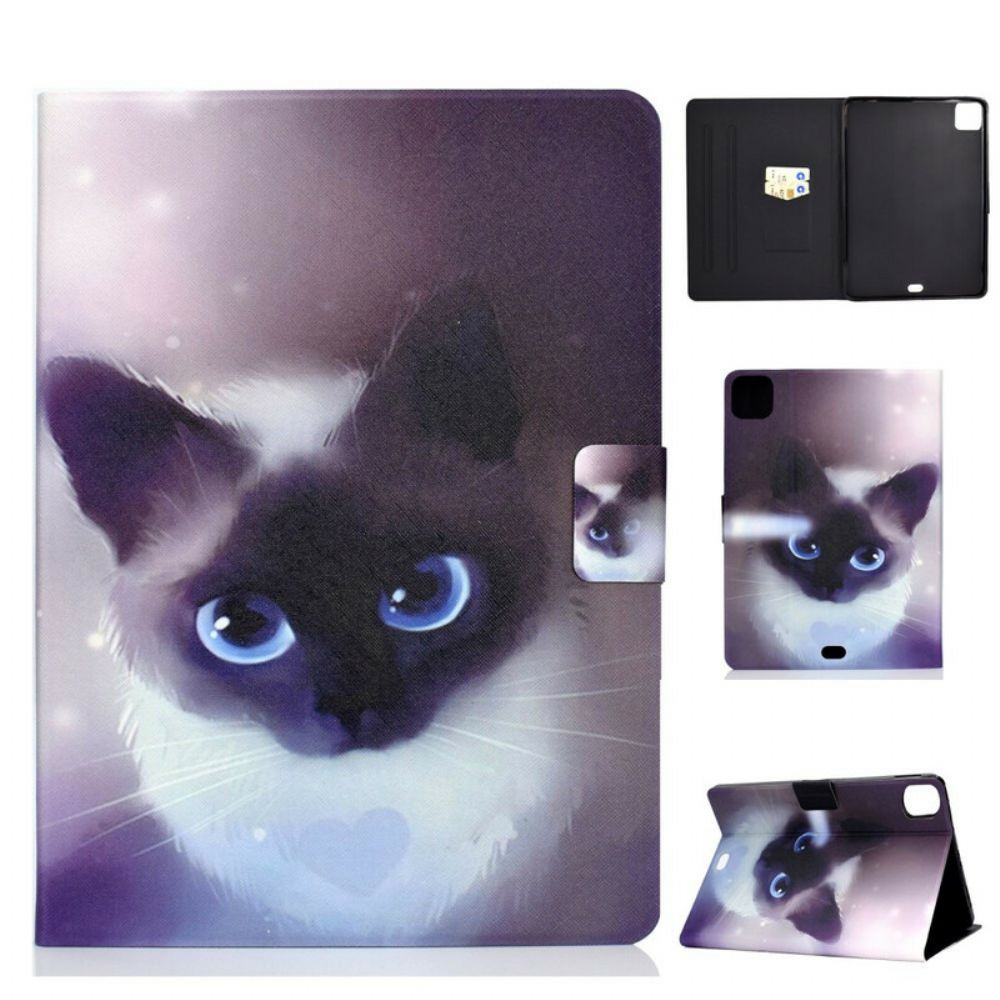 Flip Case Für iPad Air (2024) (2024) / Pro 11" Blauäugige Katze