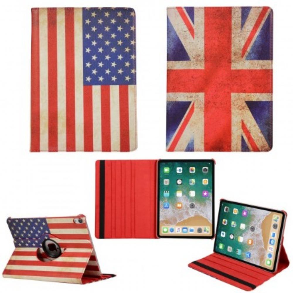 Flip Case Für iPad Air (2024) (2024) / Pro 11" Rotation Der Englischen Flagge