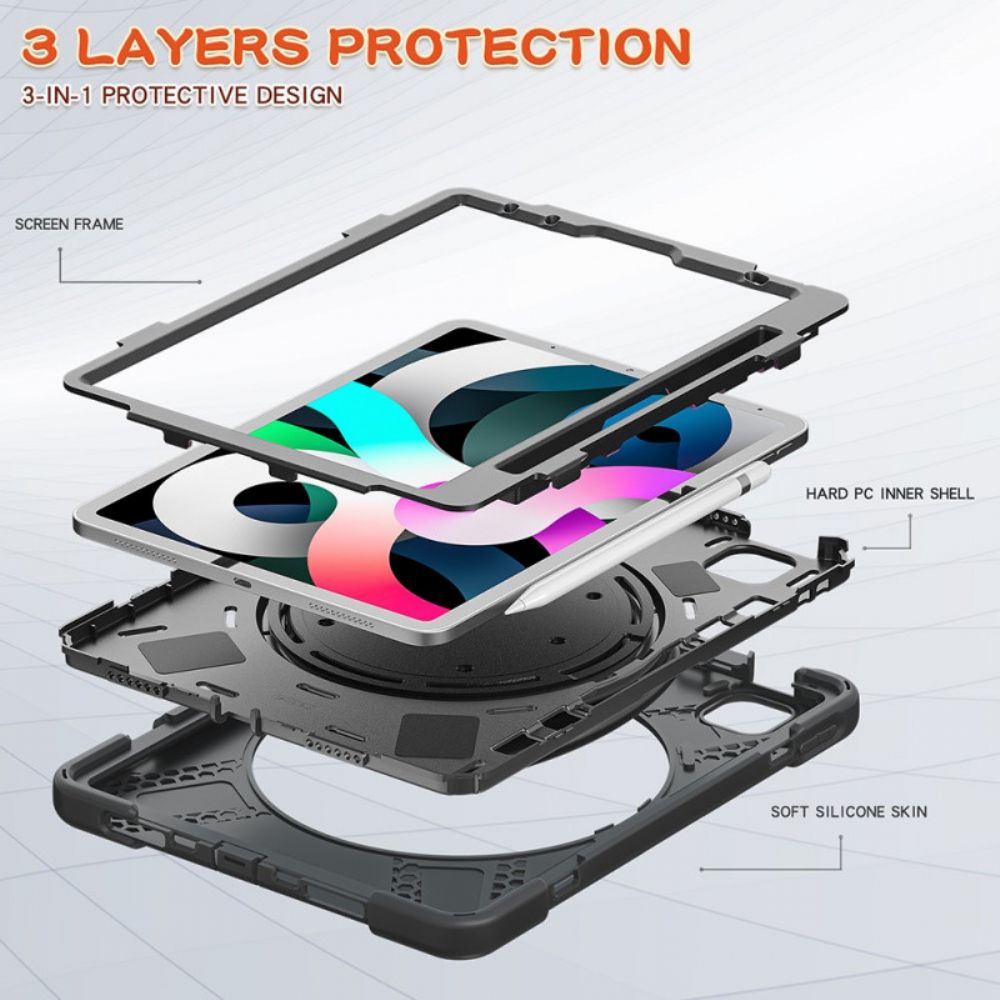 Hülle Für iPad Air (2024) (2024) / Pro 11" Hybrid-ring-rotations-stütze