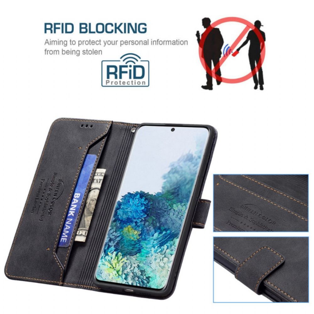 Flip Case Für Samsung Galaxy S20 Plus 4G / 5G Rfid-binfen-farbe