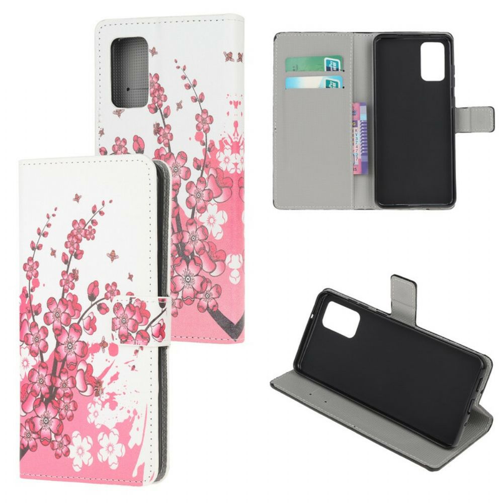 Flip Case Für Samsung Galaxy S20 Plus 4G / 5G Tropische Blumen