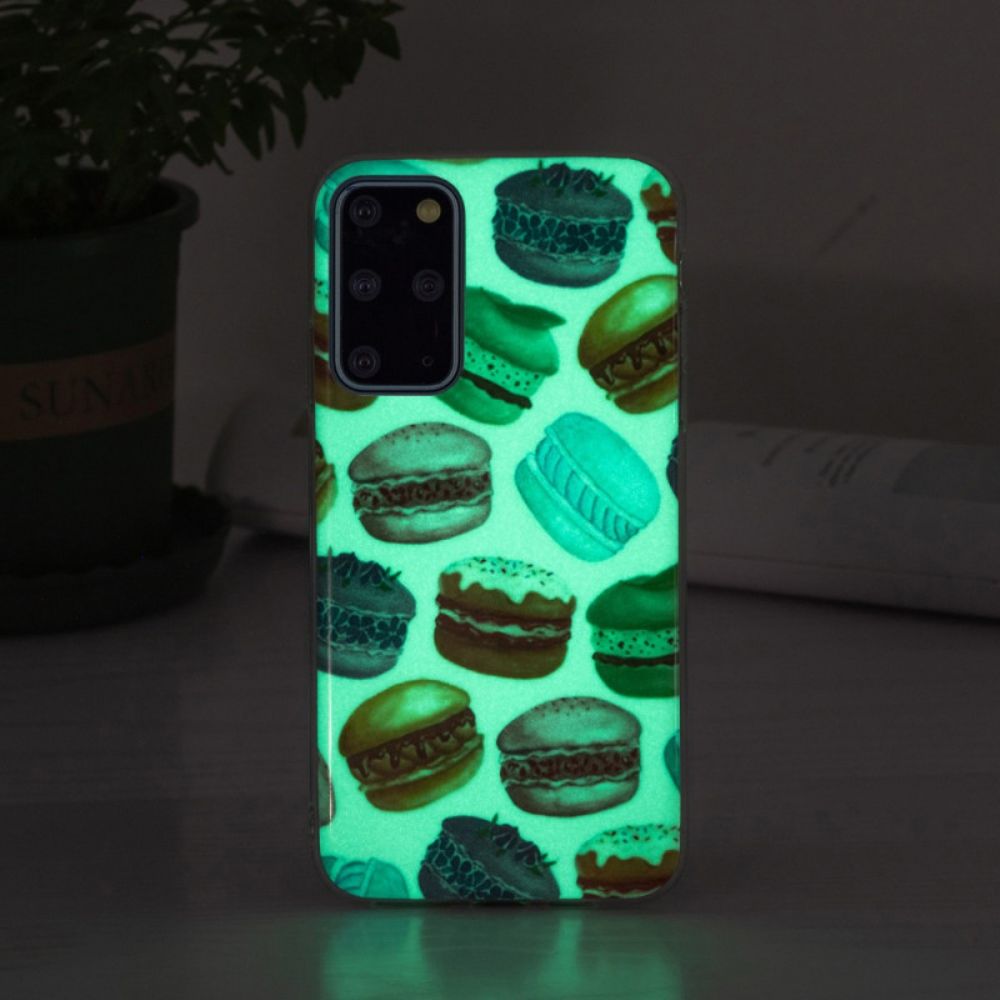 Handyhülle Für Samsung Galaxy S20 Plus 4G / 5G Fluoreszierende Makronen