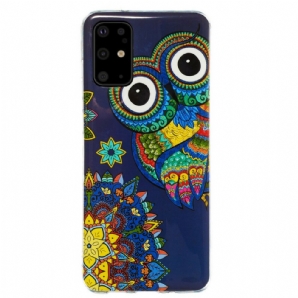 Handyhülle Für Samsung Galaxy S20 Plus 4G / 5G Fluoreszierende Mandala-eule