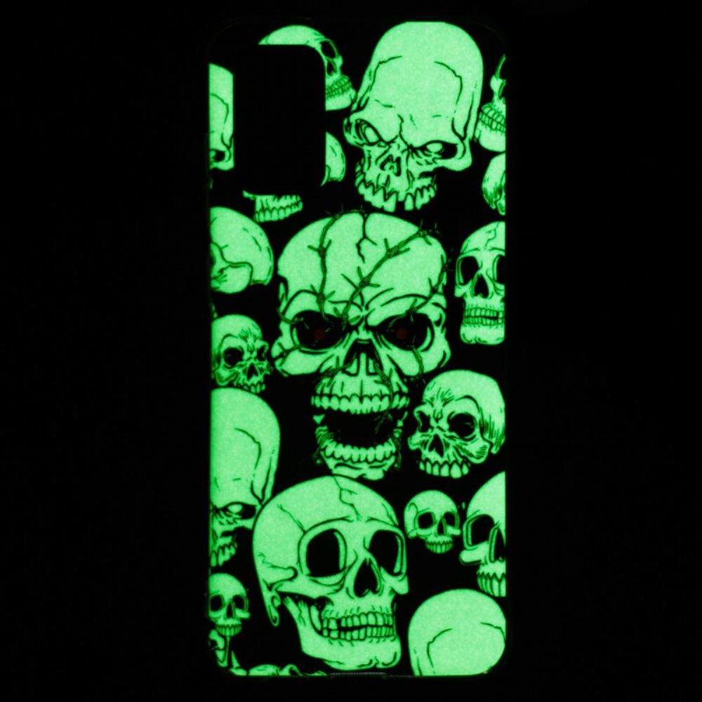 Handyhülle Für Samsung Galaxy S20 Plus 4G / 5G Fluoreszierende Schädel