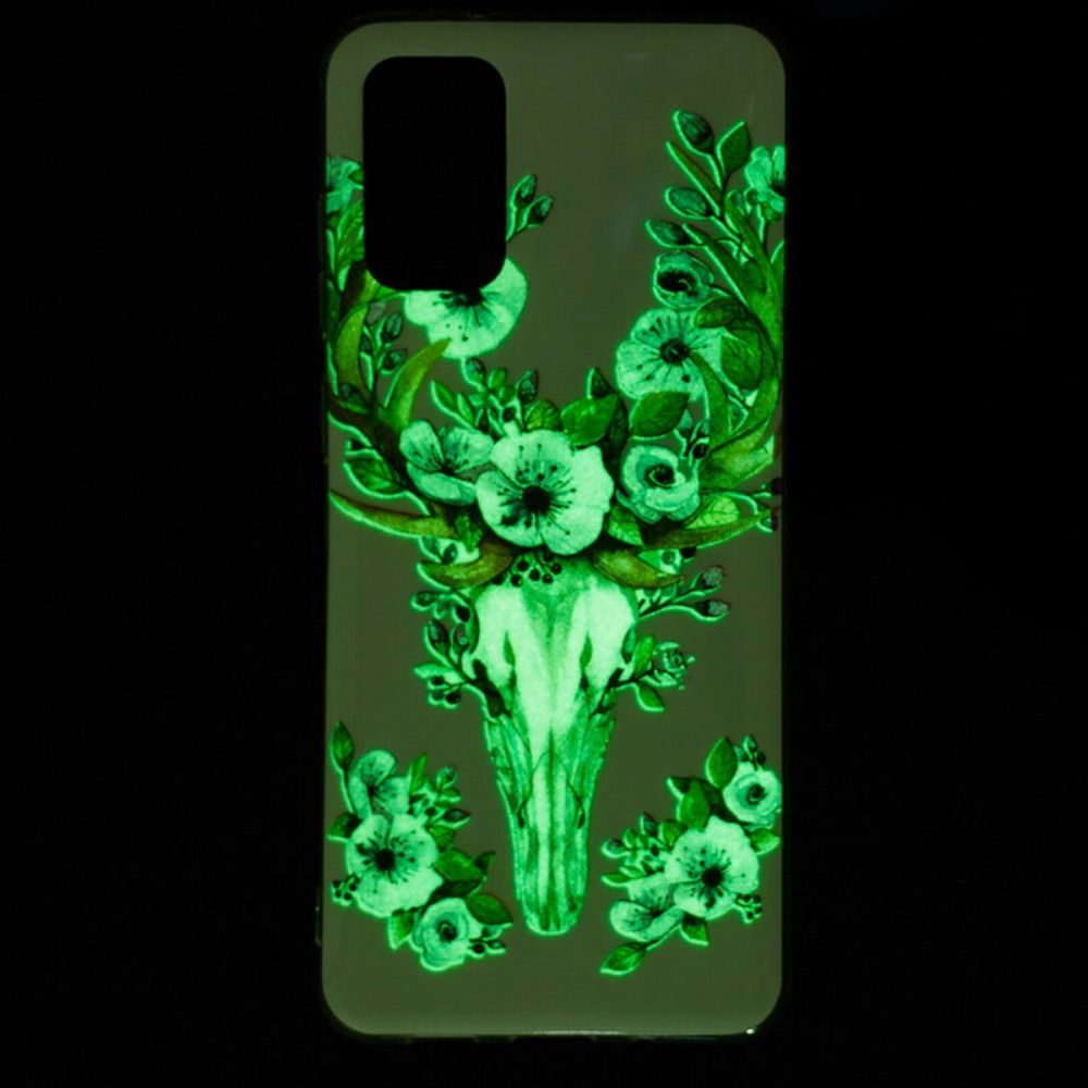 Handyhülle Für Samsung Galaxy S20 Plus 4G / 5G Fluoreszierender Blütenelch