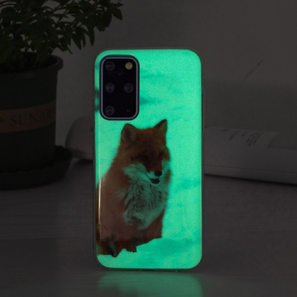 Handyhülle Für Samsung Galaxy S20 Plus 4G / 5G Fluoreszierender Fuchs