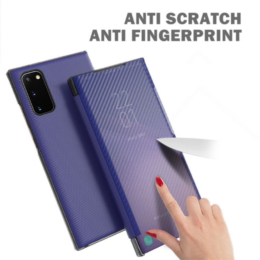 Schutzhülle Für Samsung Galaxy S20 Plus 4G / 5G Flip Case Transluzente Kohlefaser