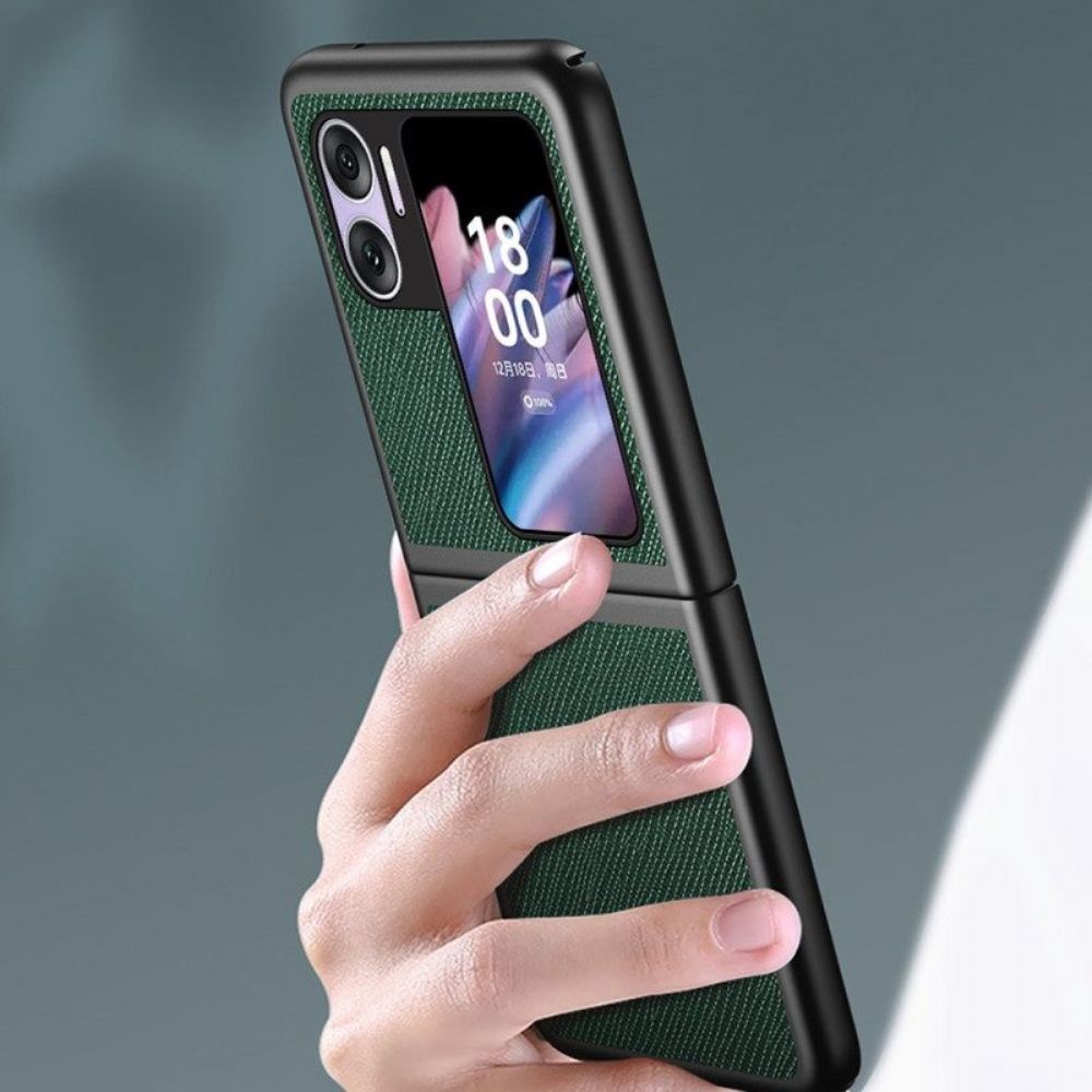 Handyhülle Für Oppo Find N2 Flip Flip Case Strukturierter Lederstil