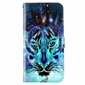 Flip Case Für Xiaomi 12 Lite Tiger Mit Schlüsselband