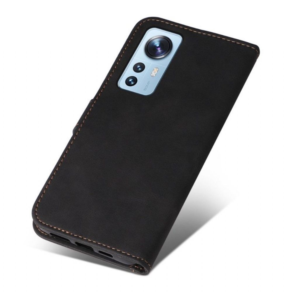 Flip Case Für Xiaomi 12 Lite Zweifarbig Mit Riemen