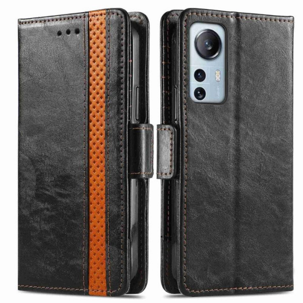 Flip Case Für Xiaomi 12 Lite Zweifarbiger Doppelverschluss