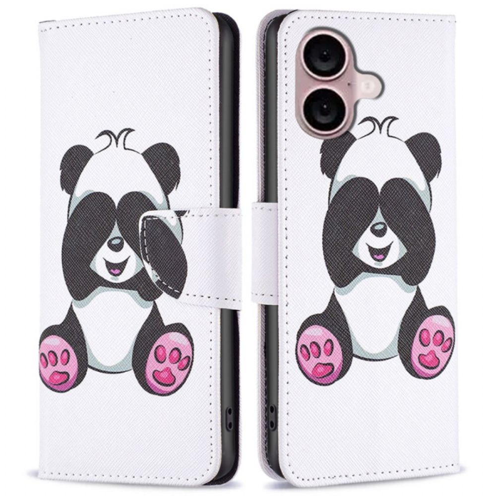 Lederhüllen Für iPhone 16 Panda