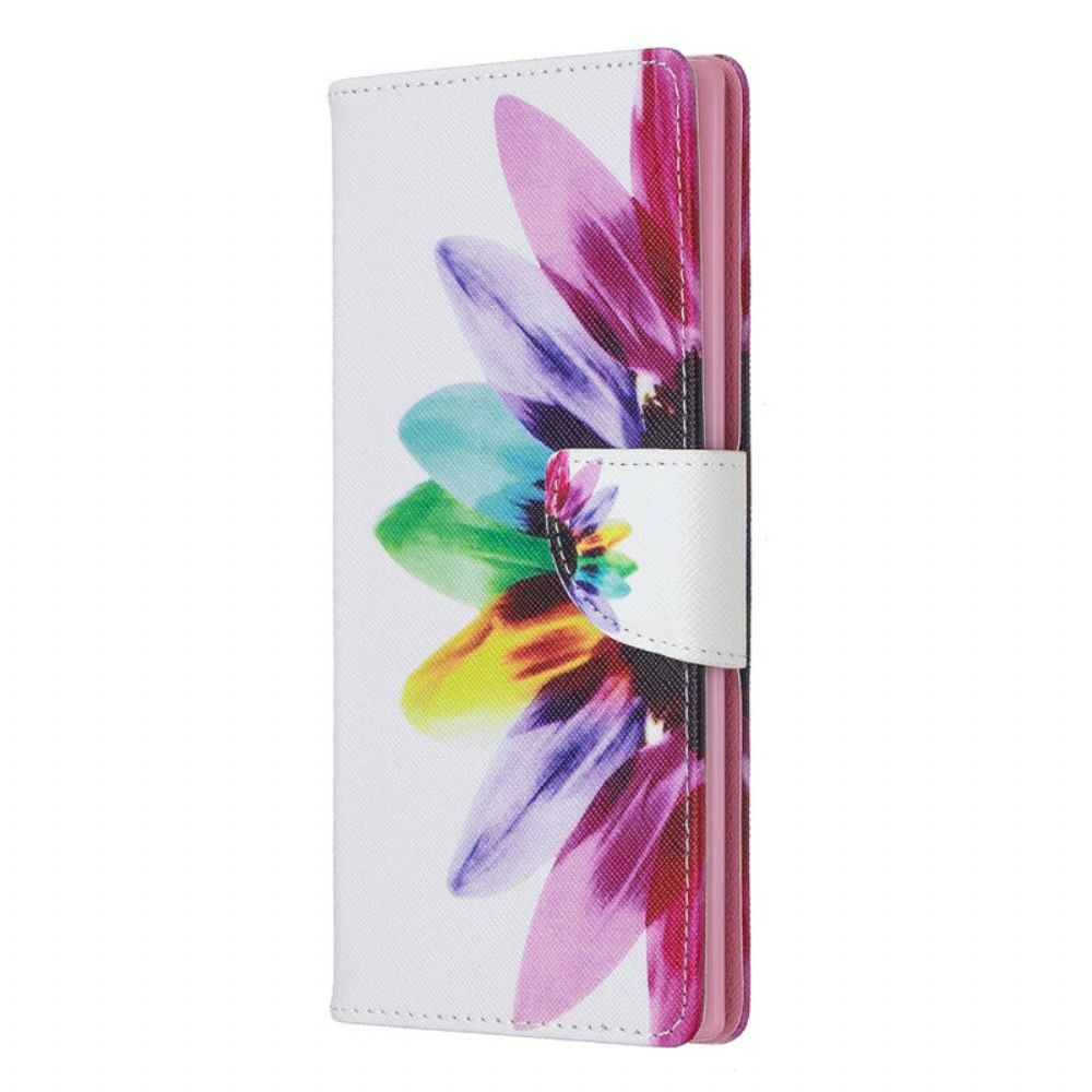 Flip Case Für Samsung Galaxy Note 10 Plus Aquarell Blume